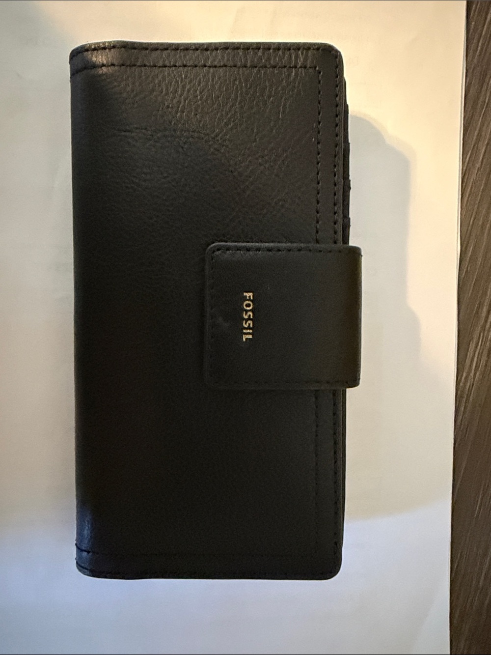 Fossil Black Leather Card & Key Holder Wallet